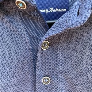 Tommy Bahama Men’s Blue Collared Short Sleeve Button Polo Size‎ Medium.
